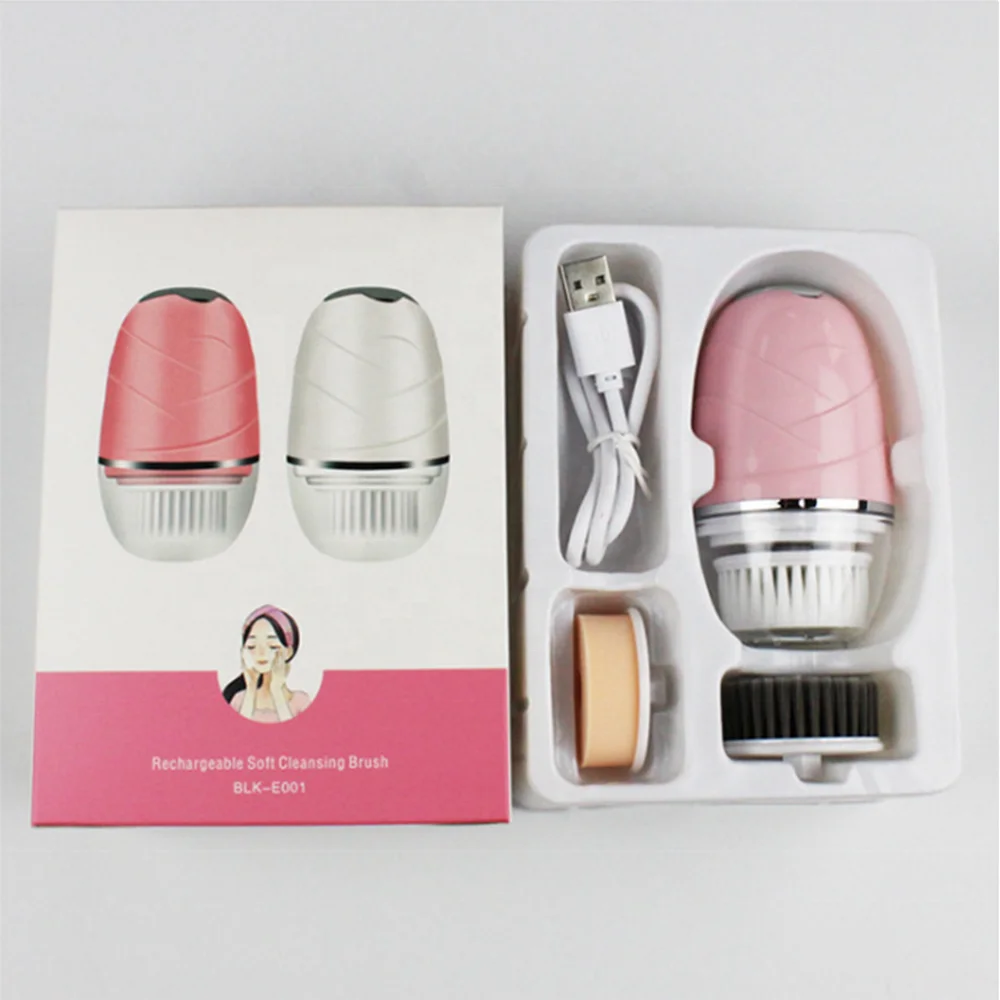 waterproof IPX7 face cleanser with brushskin scrubber brush 3 in 1 brush face cleaning