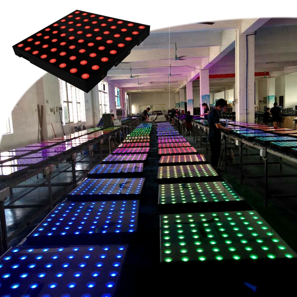 2024 RGBW Tempered Glass Podium Banquet Wireless used led dance floor rgb pixel dancefloo pista de dana  For event rentals