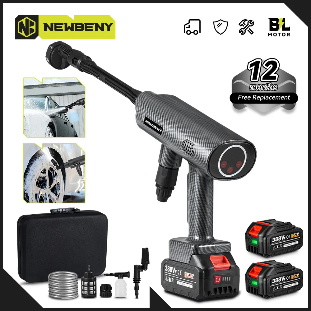 NewBeny Бесщеточный Водяной пистолет из углеродного волокна цвет Makita Pin 2-скоростной бесщеточный двигатель 3820 со световым дисплеем