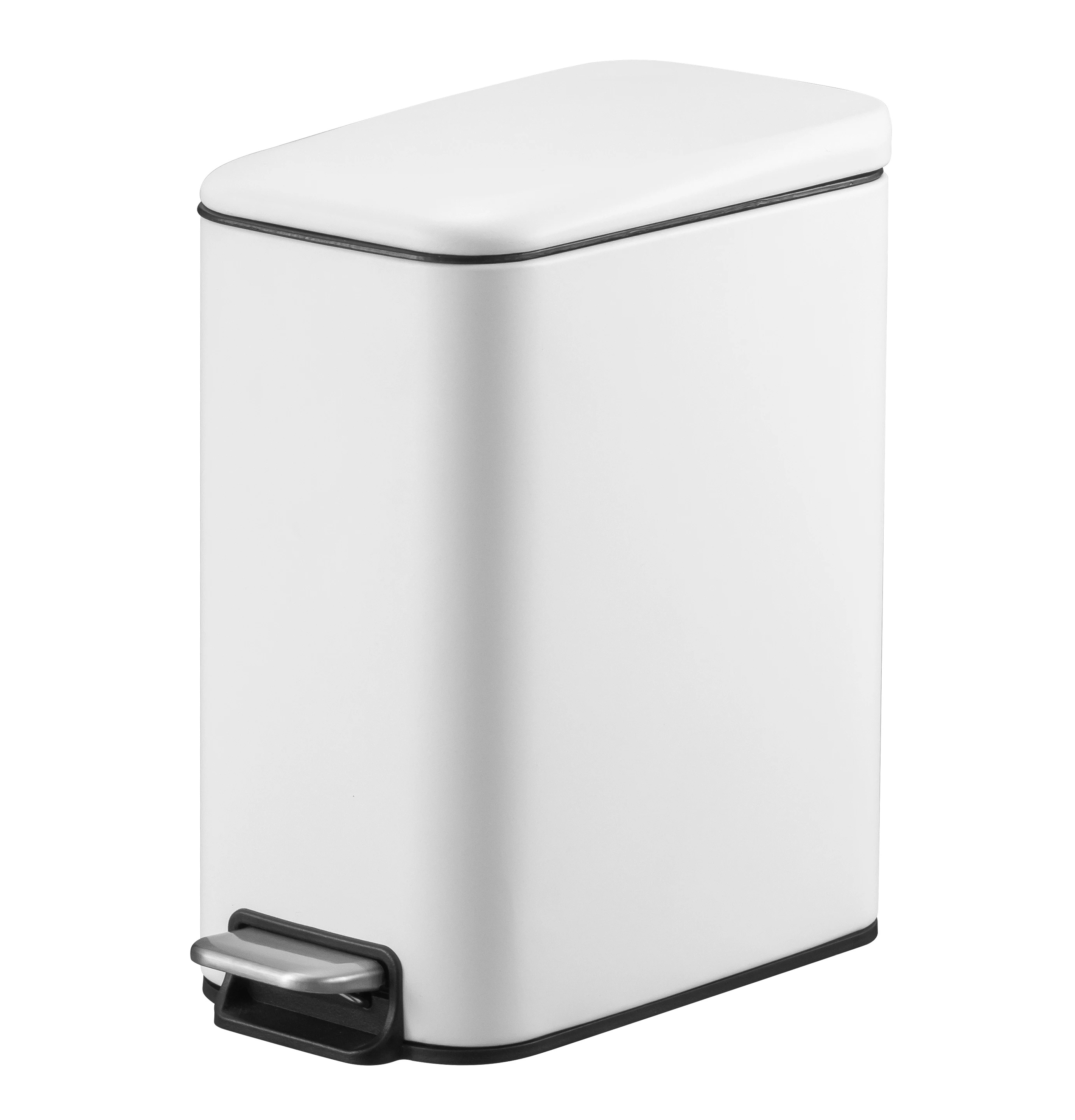 steel step pedal trash can with inner bucket for home