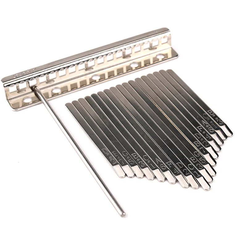 Hot Selling DIY Kalimba Music Instrument 17 Keys Stainless Steel Key Kalimba Accessories