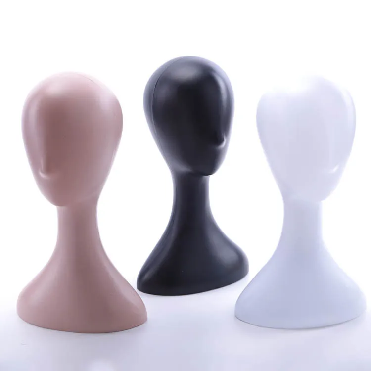 2024 Wholesale Cheap White Black Model Mannequin Female Cheap Plastic Hair Mannequin Head Stand for Wig Display