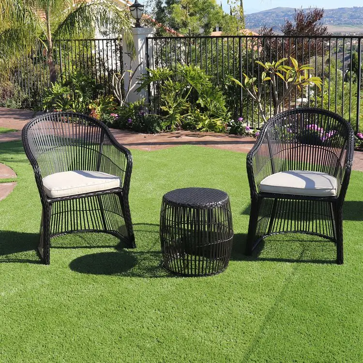 Hot sale poly rattan garden rattan chair set outdoor furniture patio wicker set