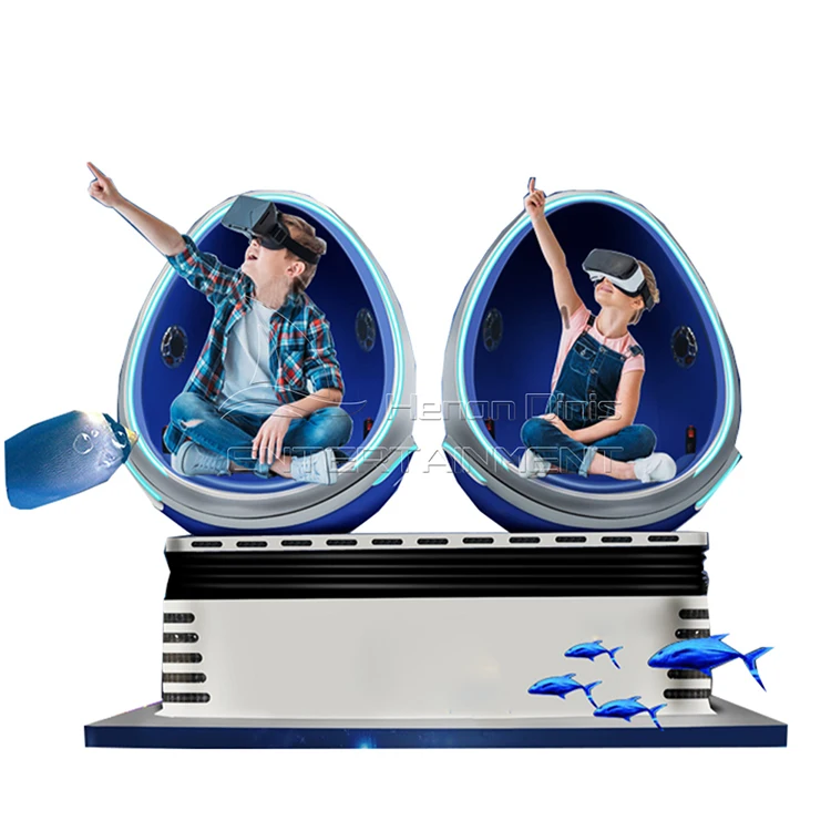 Indoor 2 seats 9D VR cinema 9D egg chair for sale