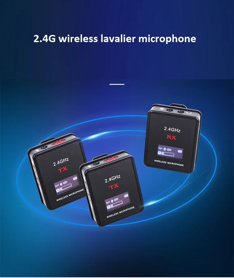 2.4G Lavalier Microphone Wireless Mobile Phone SLR Camera Outdoor Street Shooting Interview Teaching Noise Cancelling Microphone