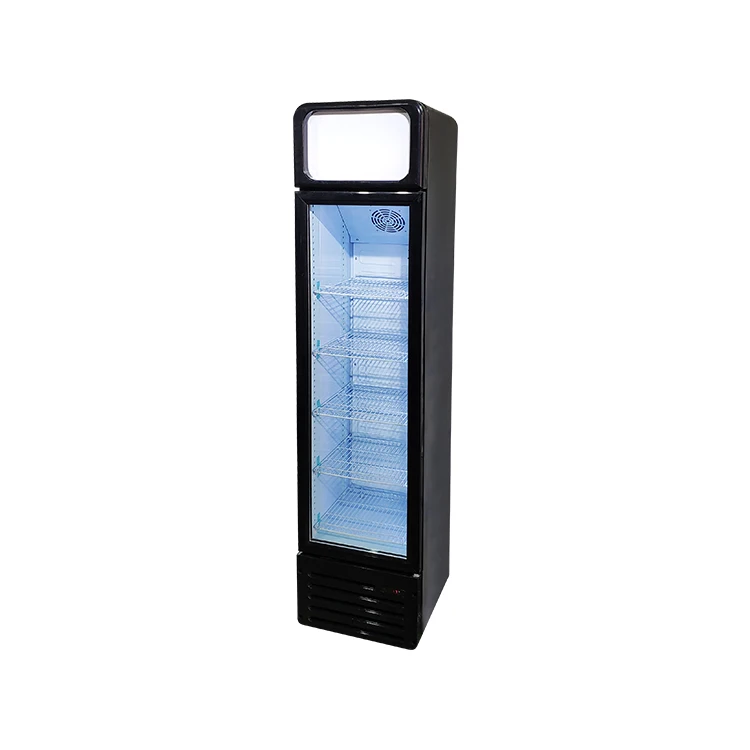 MEISDA SC135BG 135L Commercial Juice Display Fridge with Special Fashion Slim Single-Temperature Energy Drink Storage