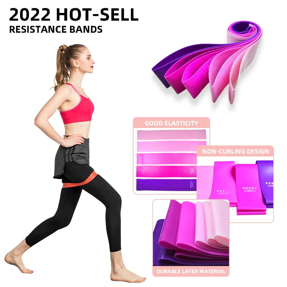 GEDENG TPE Wholesale Gym Workout loop Band Sets  Fitness Exercise Stretch Mini Latex Yoga Custom