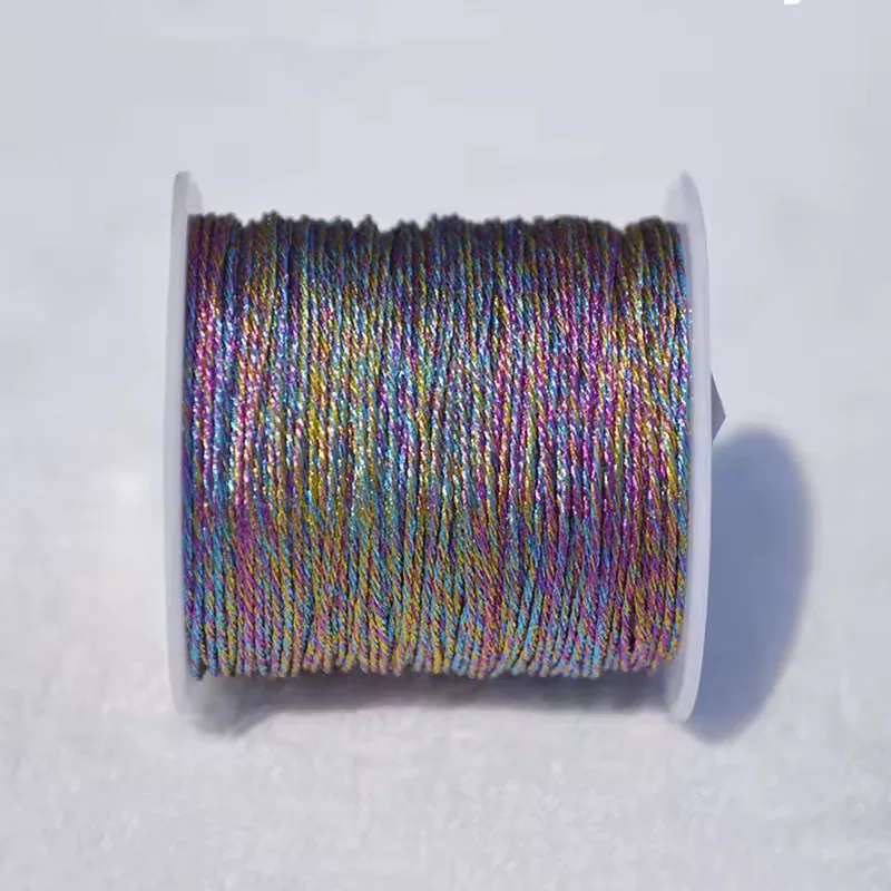 Wholesale Colorful Gold Metallic yarn lurex yarn glitter thread nylon metallic sewing thread metallic embroidery threads