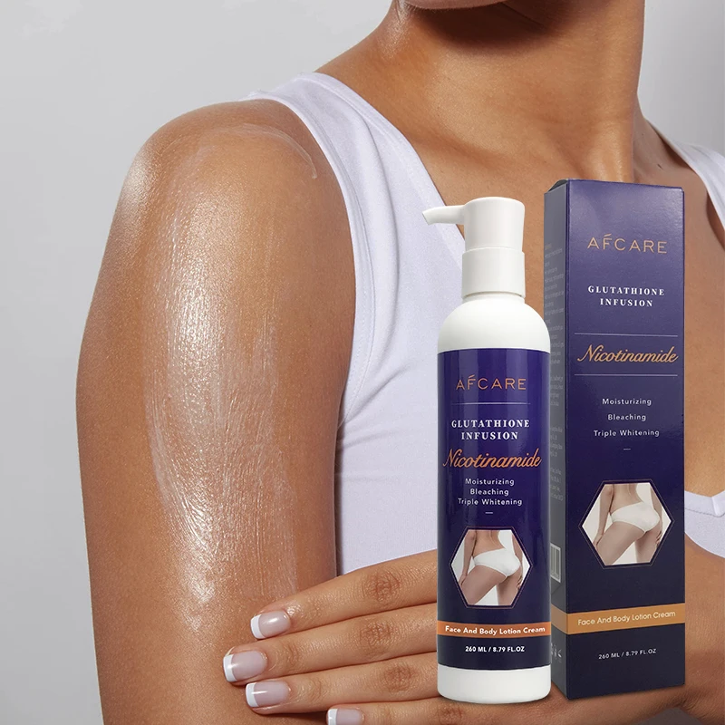Best Selling Body Lotion Sulfate-Free Lightening Skin Revitalizer and Organic Niacinamide Glutathione Brightening Body Lotion