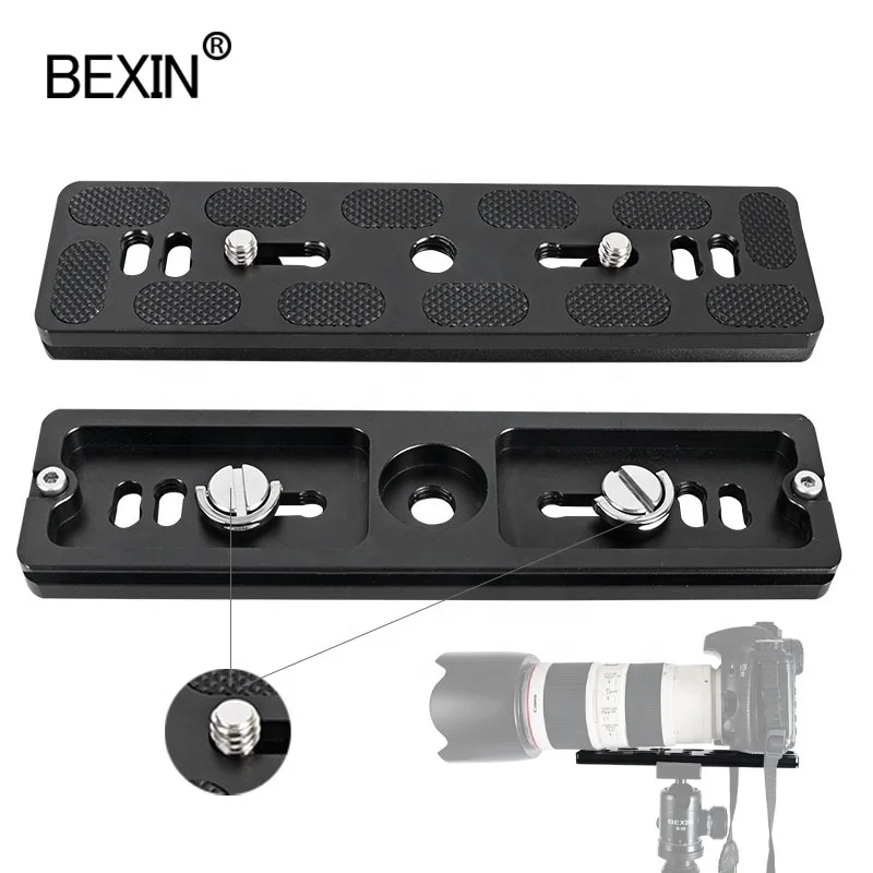 BEXIN Aluminum alloy Quick Clamp Fast Mount Adapter Board Ball Head Camera Tripod Long Quick Release Plate for Arca Swiss dslr