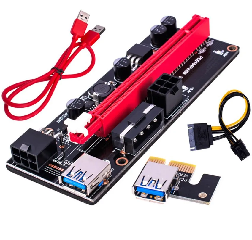Riser card v018 v016 v014 v013 v012 v011 v010 008s v009s plus Riser Extender PCI Express Adapter USB 3.0 Cable Power