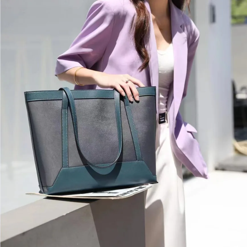 Canvas Famous Designer Women Fashion Large Good Quality Thick Bridal Tote Bags With Leather Handle Inside Pocket Customize