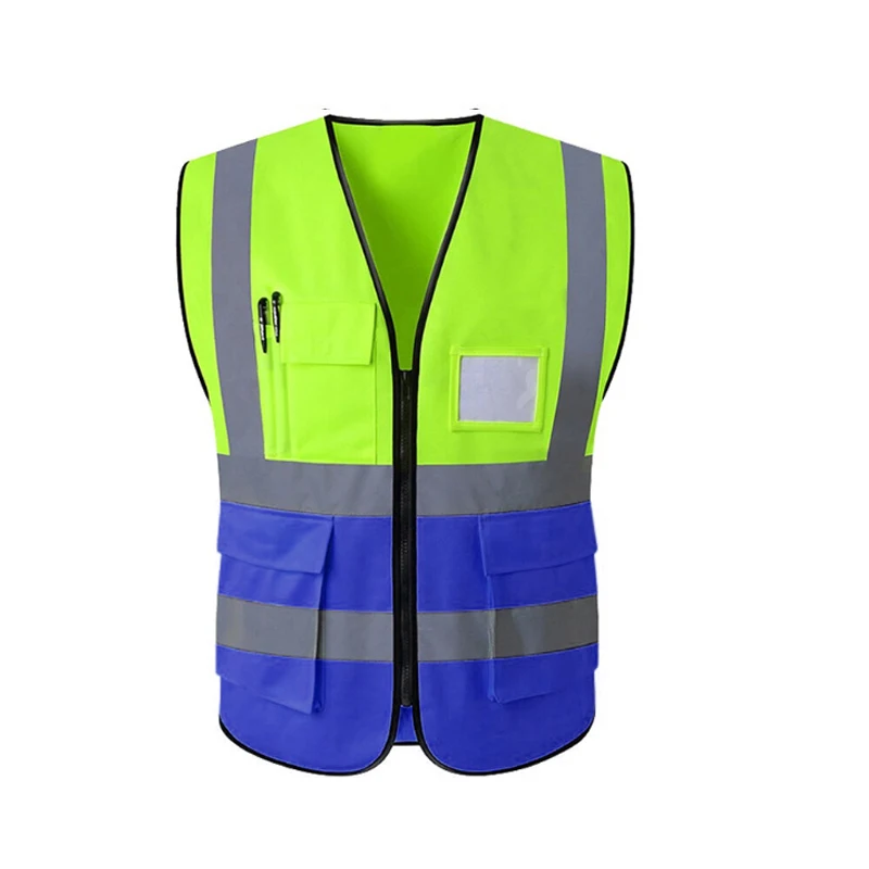 custom multi pocket road safety work vest high visible  reflective mesh vest safety vest with  pockets