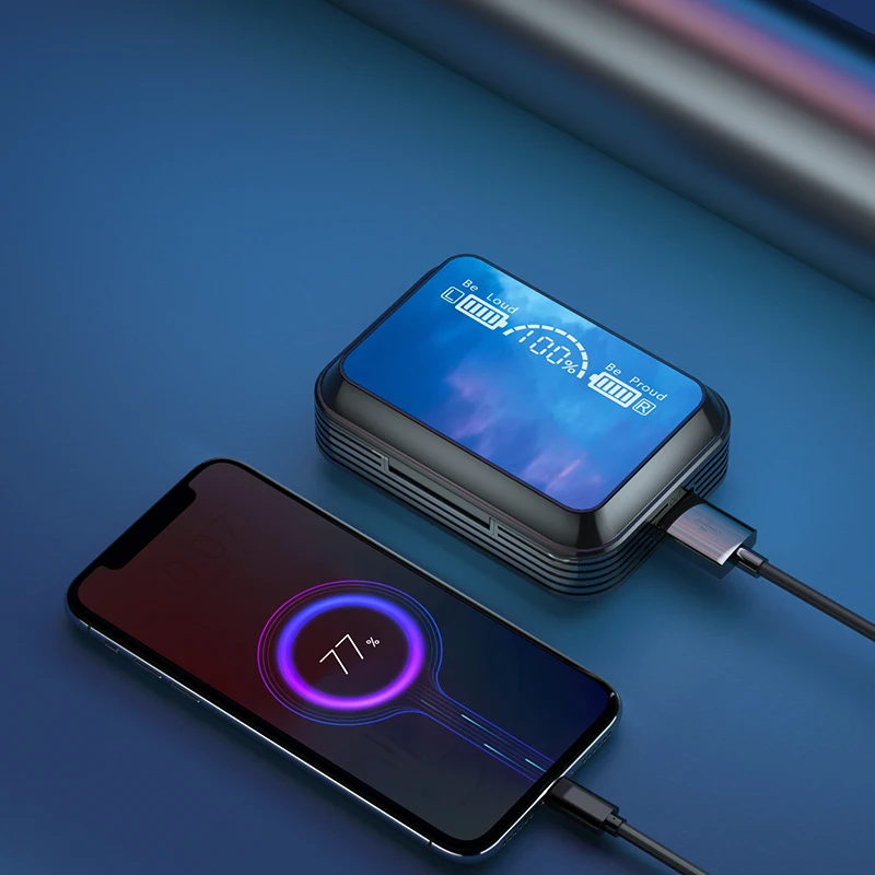  Лидер продаж от производителя наушники R13 TWS с зарядкой hi-fi звук Спортивная гарнитура дисплеем беспроводные