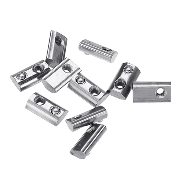 T Tee Slot Nut 2020 3030 4040 4545 Roll Ball Spring Nut Slide Aluminium Profile M3 M4 M5 M6