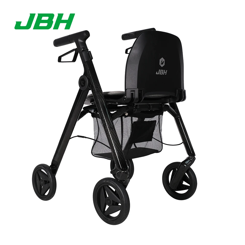 Rehabilitation care scooter assistance products carbon fiber walker with seat