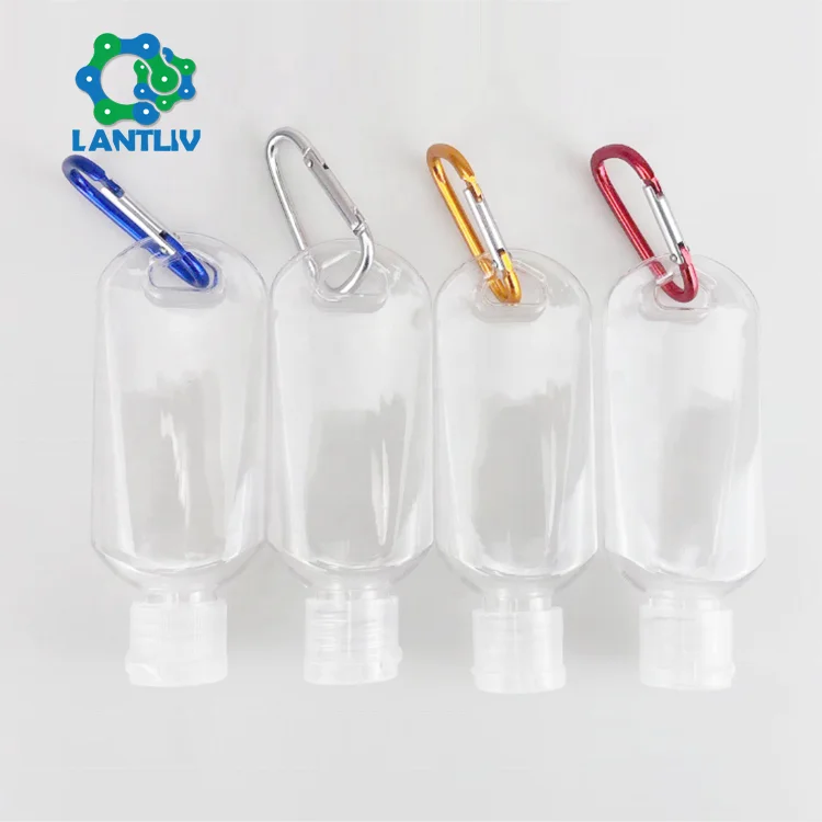 Высокое качество пустая 1 унции PETG пластиковая бутылка для алкоголя гель дезинфицирующее средство для рук карманные маленькие Мини-дезинфицирующие бутылки