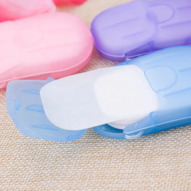 
Portable Water Soluble Travel Disposable Skin Care Hand Washing Strips Sheets Paper Soap Paper 