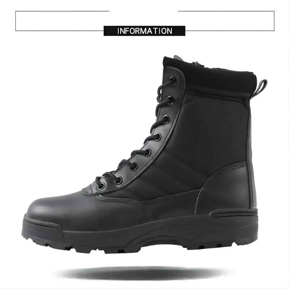 Military desert swat boots khaki tactical army US soldier polyester oxford rubber sole boots