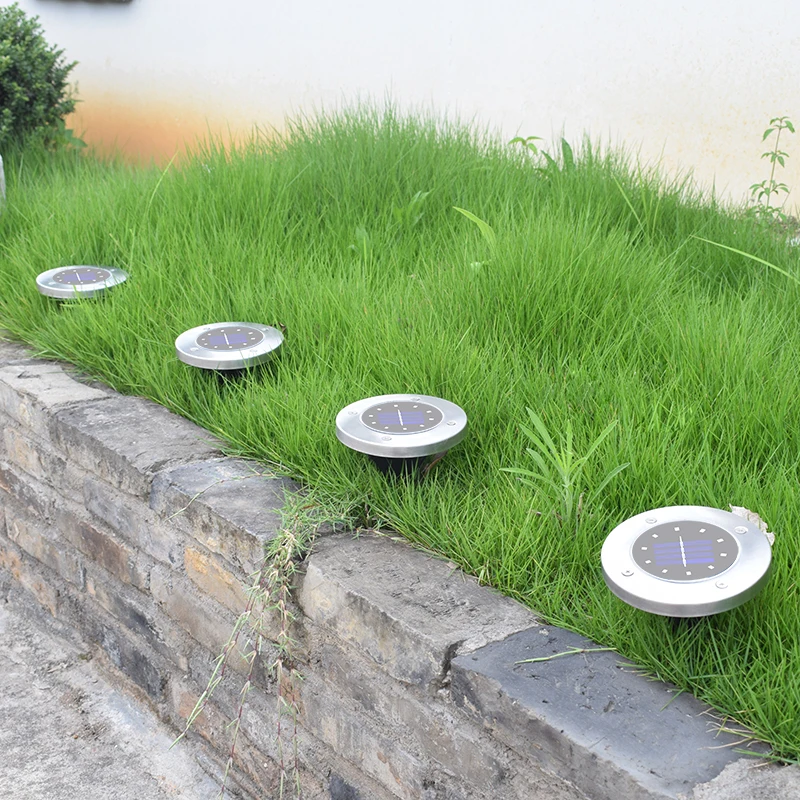 Solar Light Outdoor 5V Light Guard Solar Lighting Manufacturer 4/8/10/12/16/20 LED Stainless Steel Buried