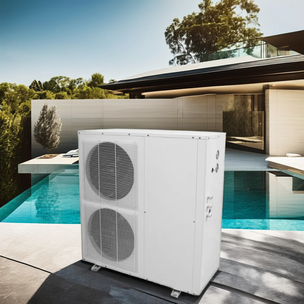 17kW Electric Household Air Heat Pump Durable Metal Housing Smart WiFi App Control Outdoor Swimming Pools Bathrooms