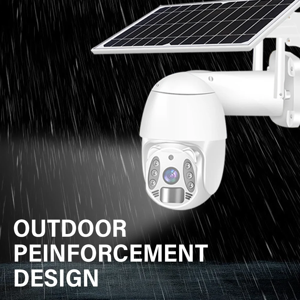 Solar camera 4G 360 PTZ Wireless Outdoor monitoring closed circuit television Security Cameras System