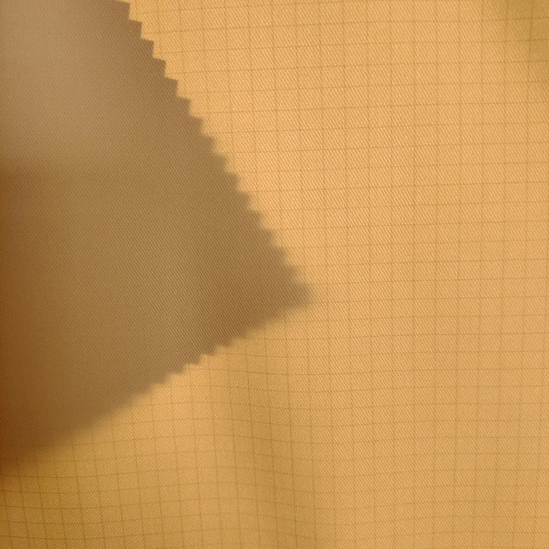 Wholesale Athletic Jackets Fabric 84 Nylon 16 Spandex Twill Checkered Nylon Ripstop 4-Way Stretch TPU Coated Fabric