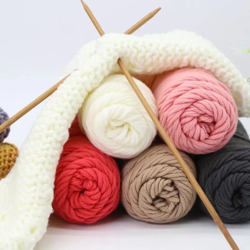 2024 Hot sale Various Colors 5ply 50g Soft Hand Knitting Baby Milk Cotton Yarn Crochet