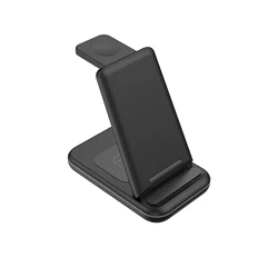 Foldable QI  3 In 1 Wireless Charger 3 In 1 15w Fast Wireless Phone Charger Pad