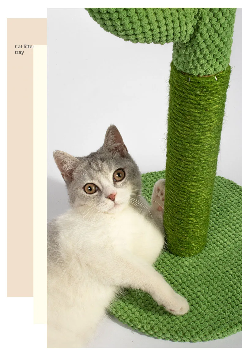 Wholesale Toy Plush Sisal Scratch Cat Scratcher Pole with Cat Massage for Indoor Cats