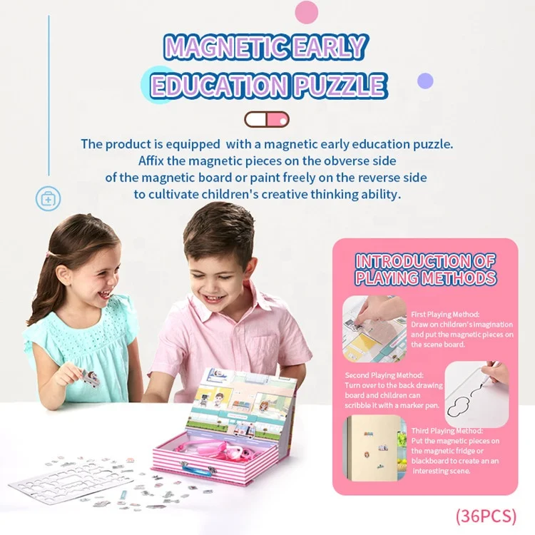 Children Educational Magnetic Doctor Supplies Puzzle And Acousto-Optic Medical Equipment Toys
