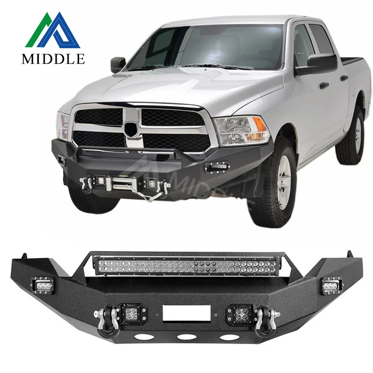 2021 Popular Hot Sell American Truck Stainless Steel Super Duty Front Bumper Bull Bar 2013-2018 DODGE RAM 1500