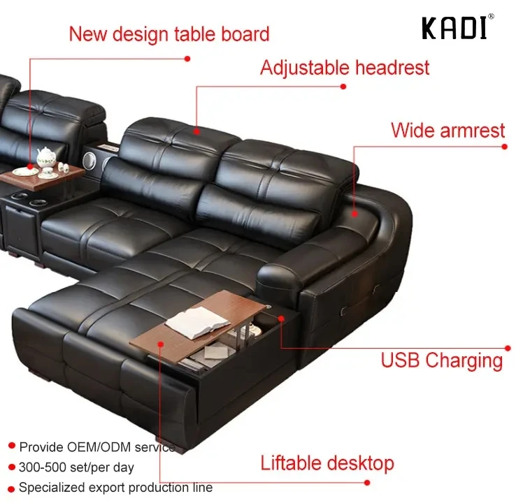 Living Room Sofa best selling 3+2+1 soft genuine leather sofa