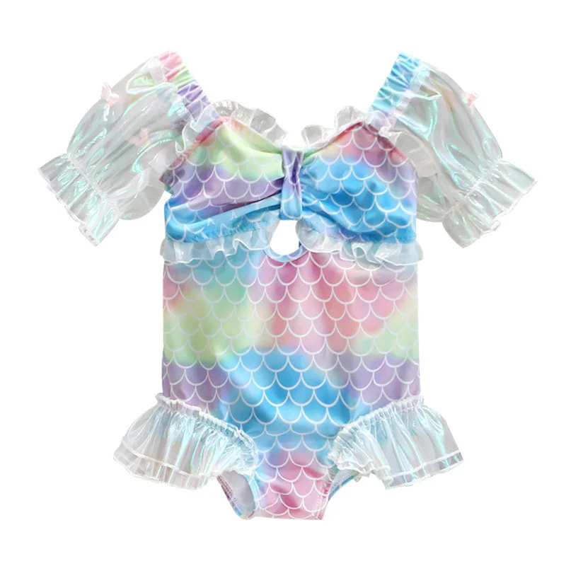 In Stock 3~8 Years Mermaid Micro Naughty Girl Swimsuit Girls Bikini Swimsuits Kid Swimwear