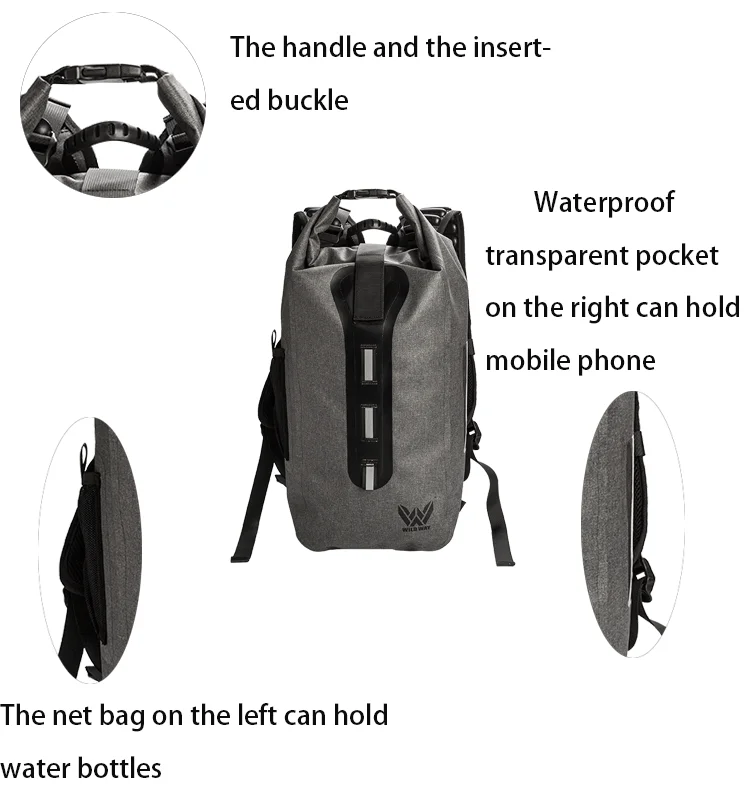 JIAYI Customize Outdoor School Rainproof Bags Travel Dry Bags Waterproof Backpack for Hiking Camping Fishing