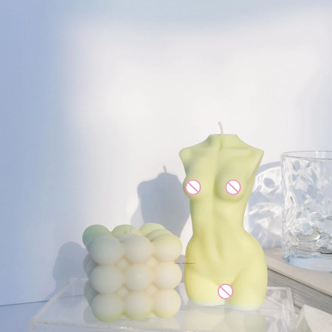 new design custom beeswax soy scented luxury dried flower candles bubble candle body candle