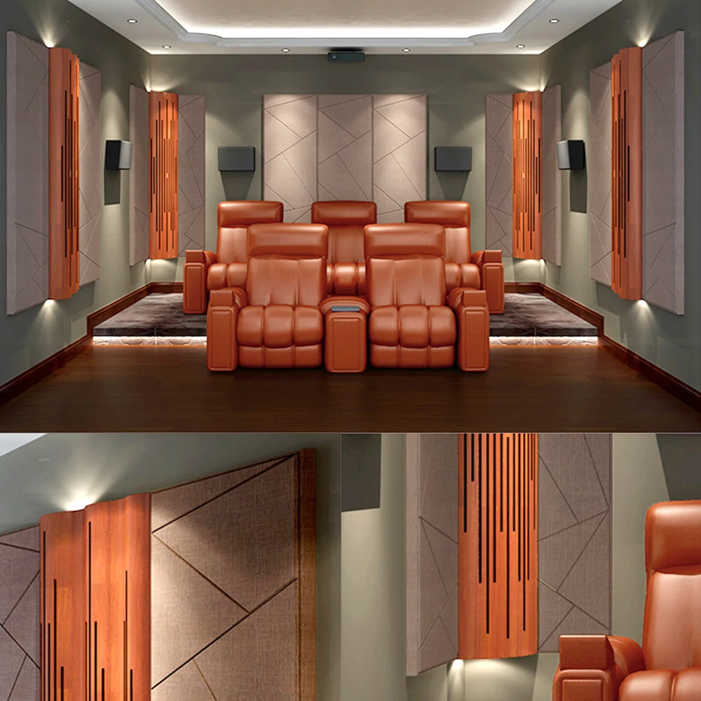 Modern fiberglass wall panels sound absorbing panel for home theater decorative easy install acoustic panels