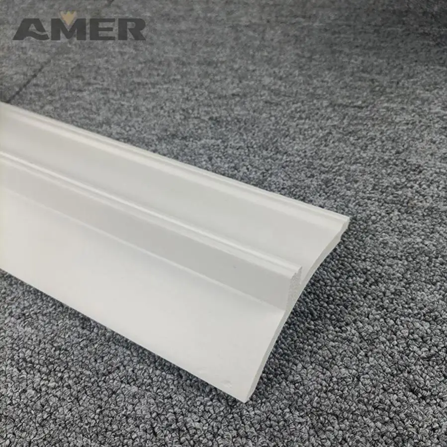 Amer Factory price Buy Cheap High Quality Polystyrene PS Plastic Foam Wall Flooring White Skirting Board Corner Protector