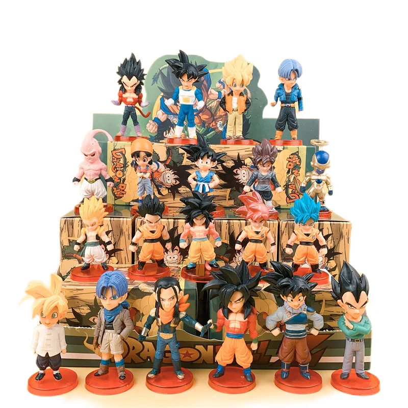 9 Styles Cartoon Anime Figure Dragon Goku Vegeta Buu Gohan Broli Surprise Blind Box Toy Animation Manga Figurine