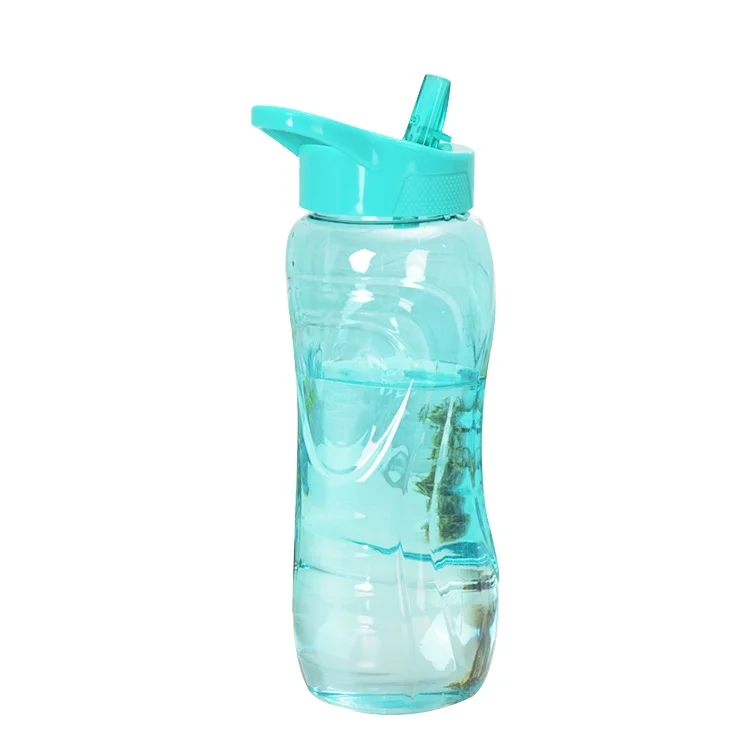 Creative cool plastic water bottle 800ml water bottle portable with straw custom logo color optional