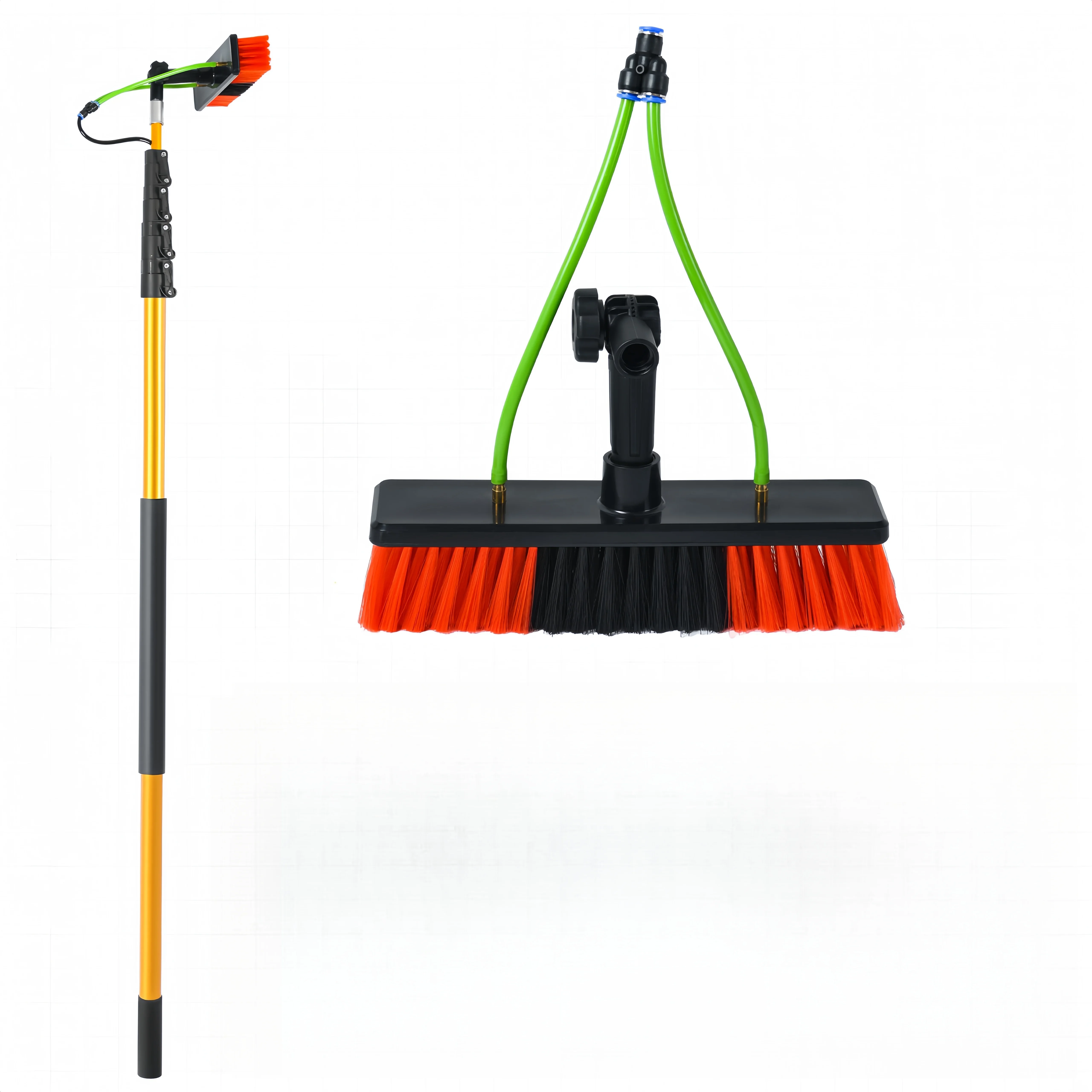 Aluminium Pipe Telescopic Water Fed Pole For Window Cleaning Set Glass Cleaning Equipment