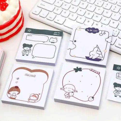Custom Printed Kawaii Blank Writing Cute Sticky Notes Memo Pad