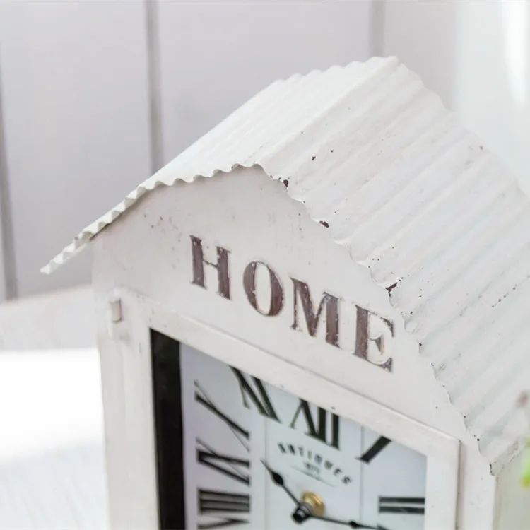 Wholesale Home Decor Small house Vintage Bedside Retro Rustic Luxury Desk  Table clock
