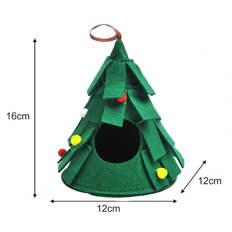Small Pet Xmas Tent Rabbit Hamster House Large Guinea Pig Cage Animal Bed Accessories Felt Nest