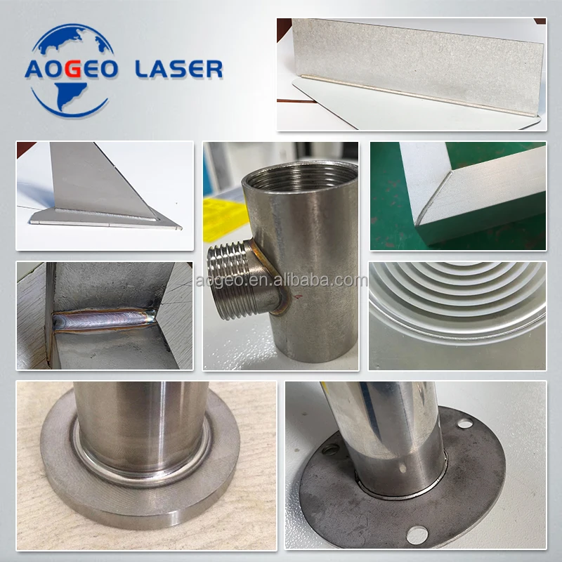 AOGEO Hand-held Laser Cleaning Machine Provided Fiber Laser Machine for Aluminum High Efficiency 3000w Water Cooling 2 Year 180