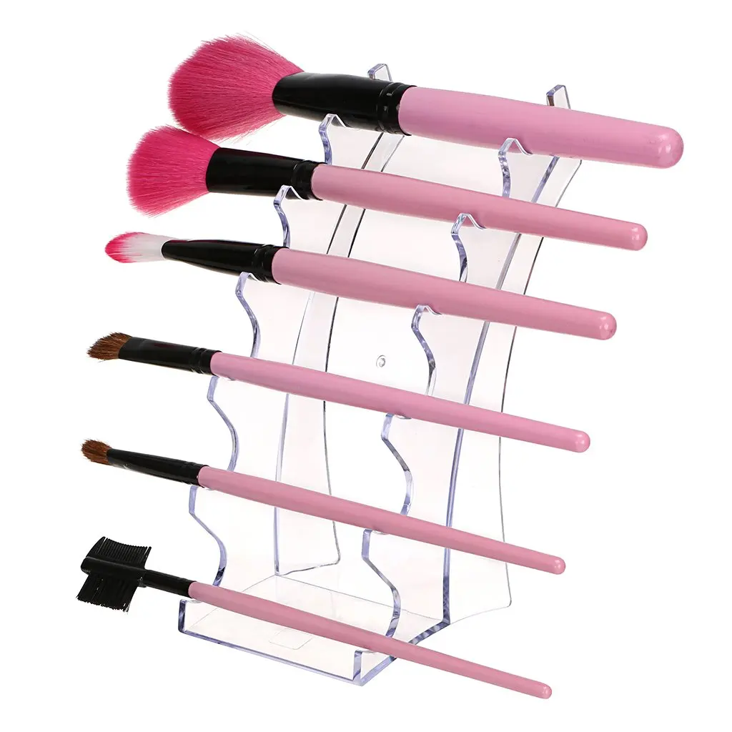 Clear Acrylic Pen Holder Display Stand Clear Makeup Brush Rack Organizer Holder for  Nail Brush Hot Sale
