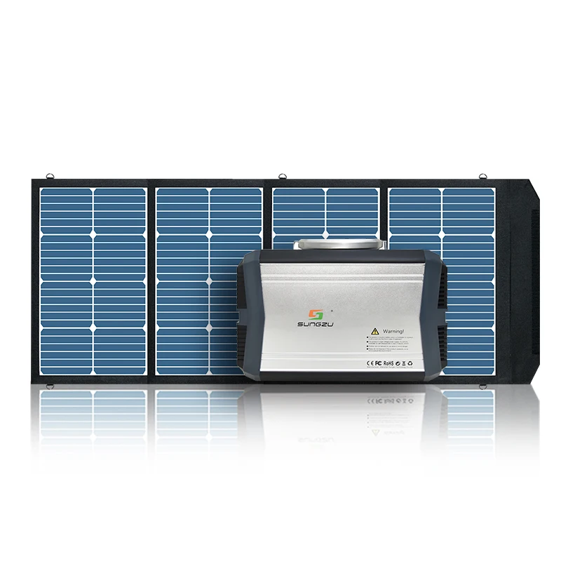 Wholesale Portable 300W Smart Solar Panel Power Storage Generator with Lithium Ion Battery and Folding Solar Panels