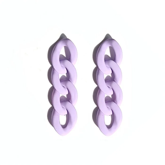 new sterling s925 post acrylic short chain dangle pendant earrings