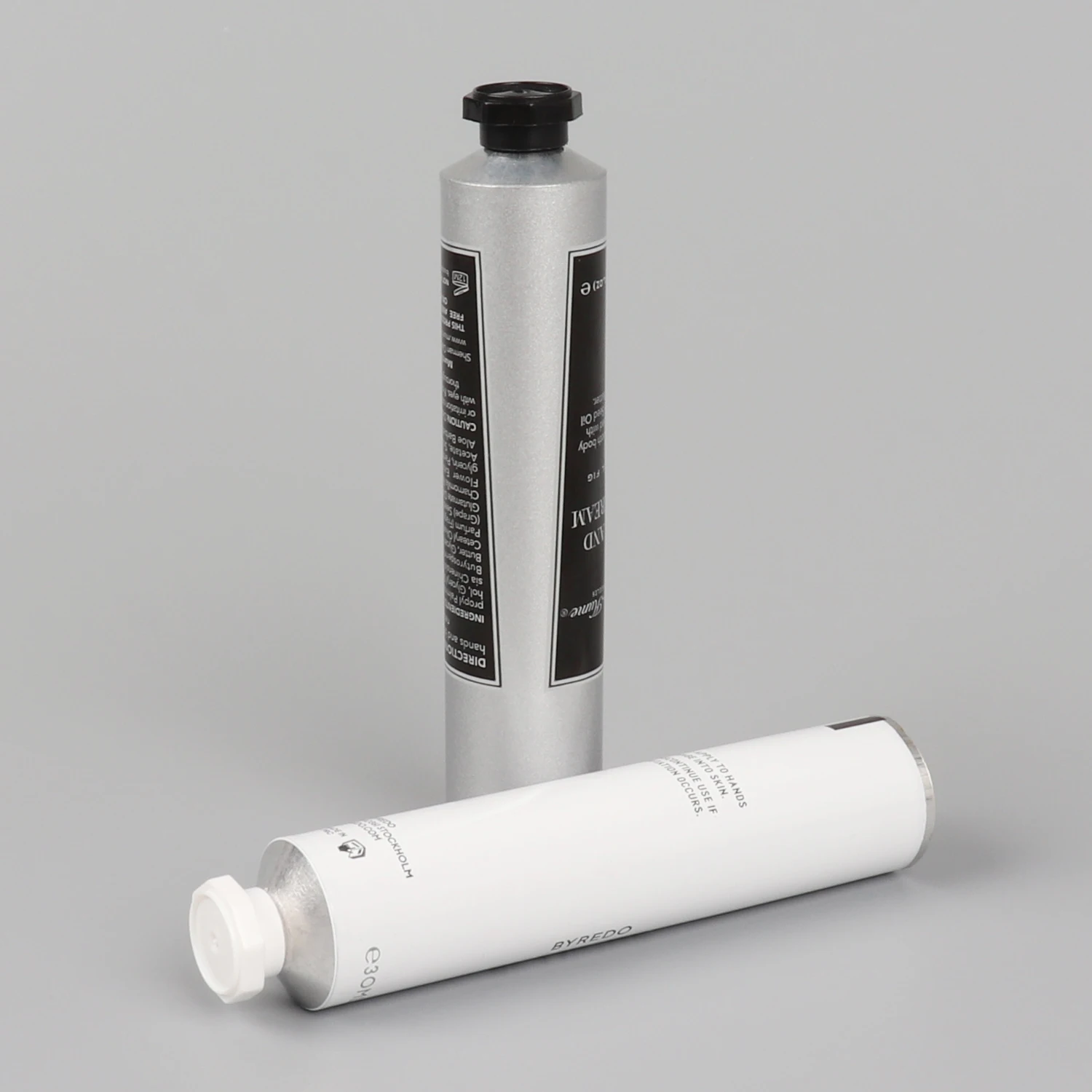 aluminum collapsible tubes for pharmaceutical cosmetic food and industrial with several head and closures