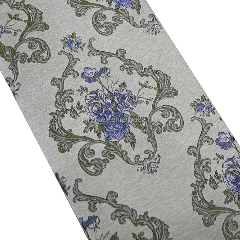 Custom Pattern Upholstery Fabric Microfiber Chenille Jacquard Sofa Fabric for Sofa Furniture